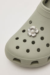 Silver Monochrome Daisy 2 Jibbitz